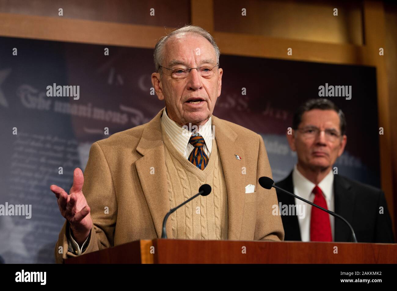 Us-Senator Chuck Grassley (R-IA) spricht über die United States-Mexico - Kanada Abkommen (USMCA) in Washington, DC. Stockfoto
