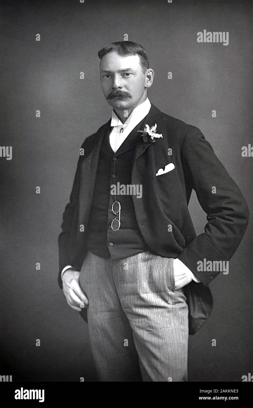 JEROME K JEROME (1859-1927) englischer Schriftsteller und Humorist ca. 1890 Stockfoto