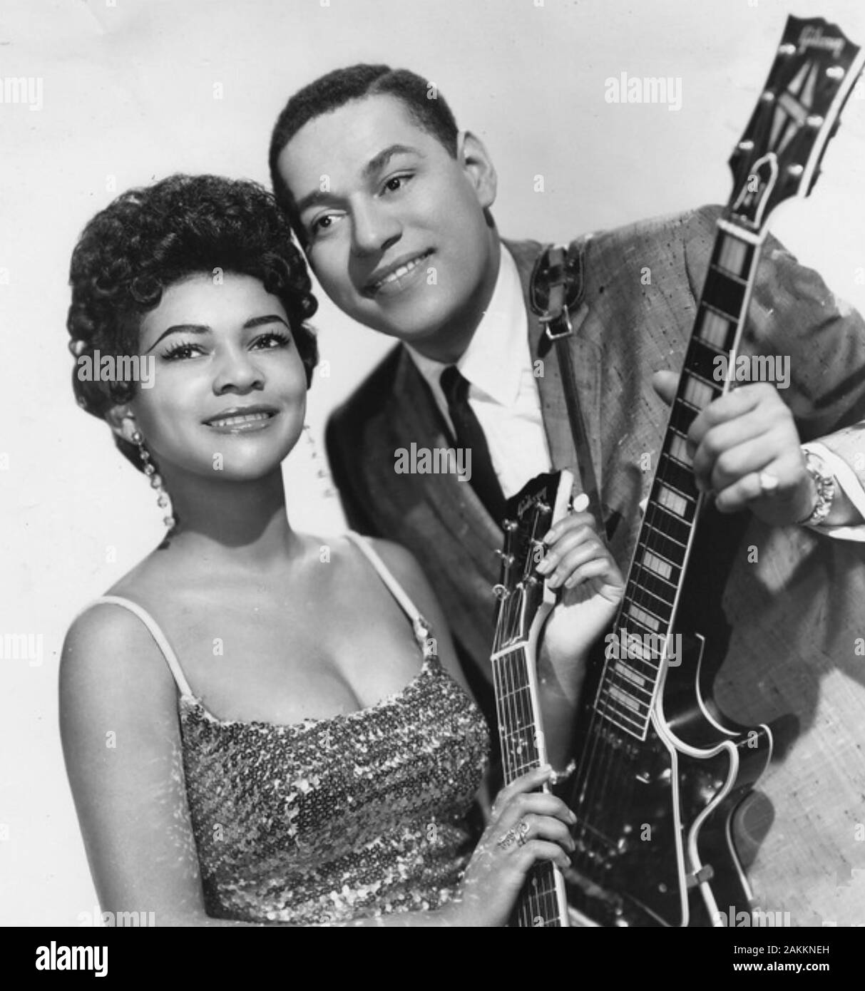 MICKEY & SYLVIA Werbefoto der amerikanischen R&B-Duo über 1956 Stockfoto