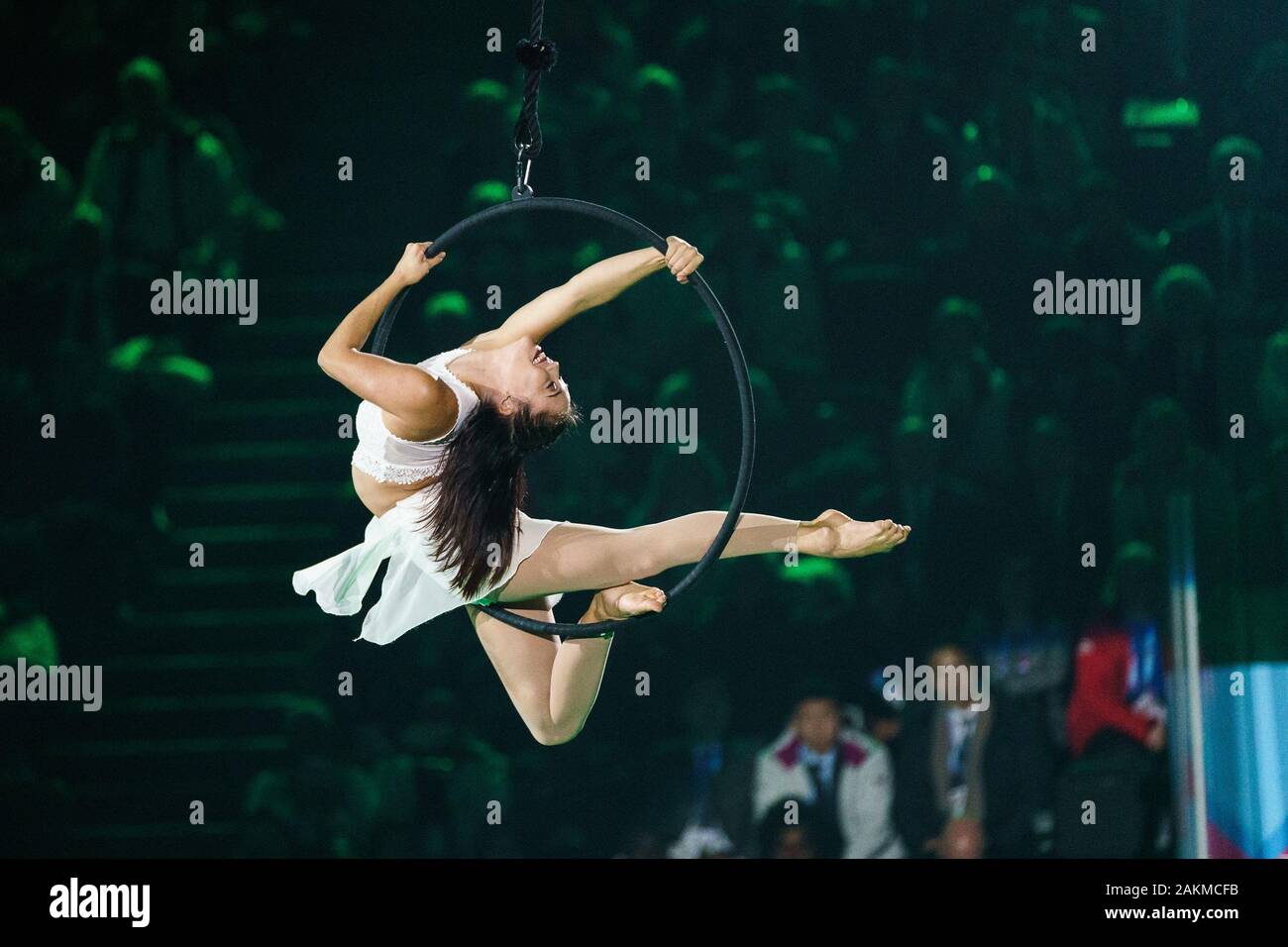 Lausanne, Schweiz. 09 Jan, 2020. Während der Eröffnungsfeier der Olympischen Winterspiele der Jugend 2020, die an die Vaudoise Arena in Lausanne in der Schweiz am 9. Januar 2020 stattfand. Credit: SPP Sport Presse Foto. /Alamy leben Nachrichten Stockfoto