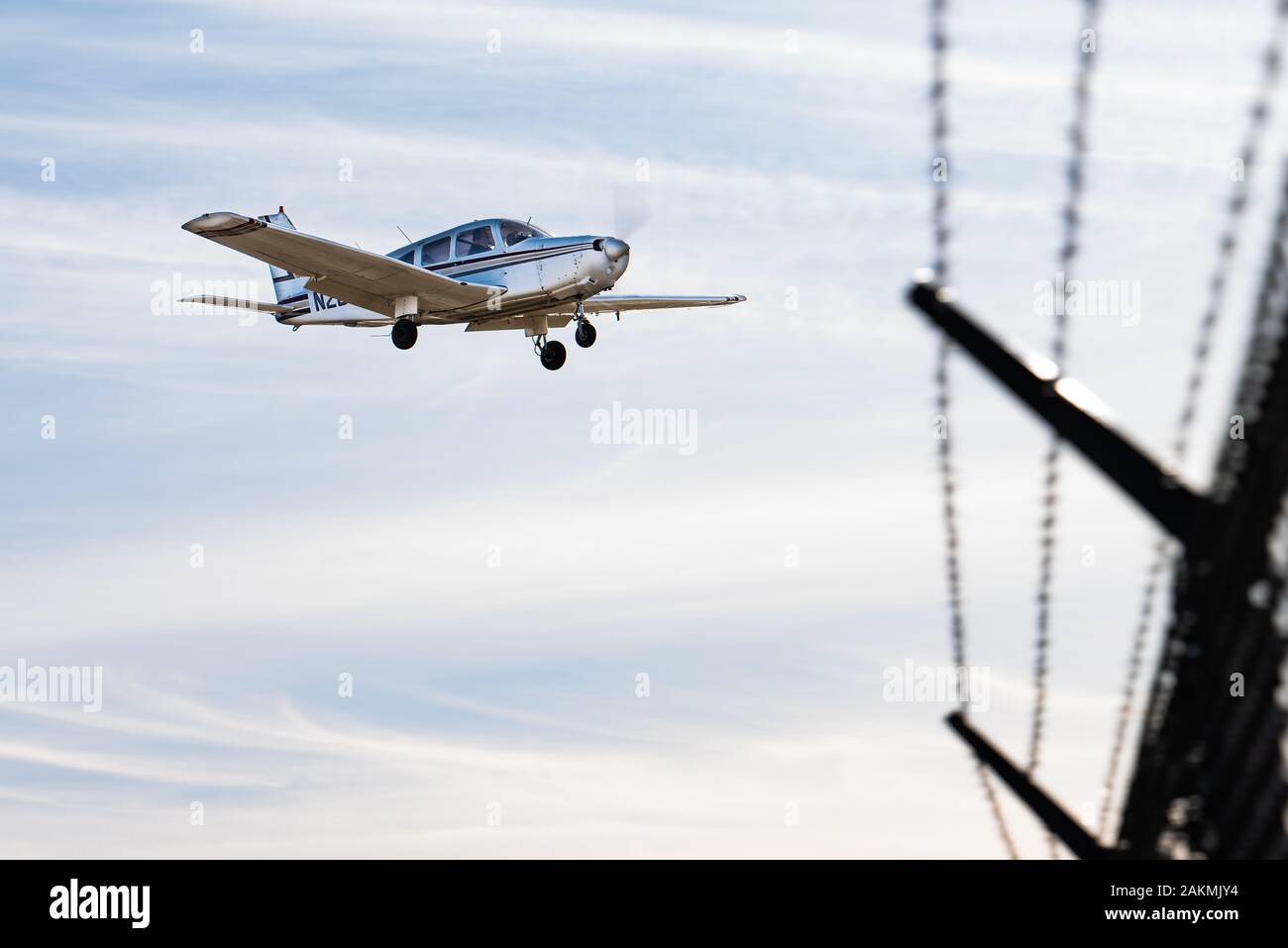 Philadelphia, PA/USA. Flugzeuge landen in Nordosten Philadelphia Airport. Januar 09, 2020. Quelle: Chris Baker gleicht. Stockfoto