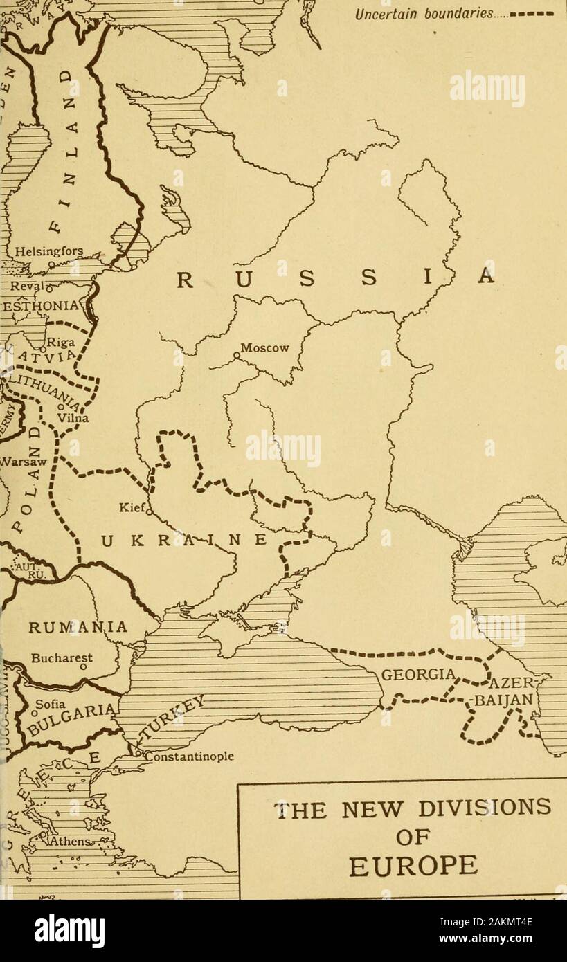 Europa von heute. Die neuen DIVISIONSOF EUROPA EUROPA VON HEUTE EUROPA VON HEUTE ^-^ 9 VON J. F. UNSTEAD, M.A., D.Sc. Anerkannter LEHRER DER GEOGRAPHYIN DER UNIVERSITÄT LONDON THEMA DER PRAKTISCHEN GEOGRAPHIE, gemeinsamen Thema OFgeneral UND REGIONALE GEOGRAPHIE UND Wesensmerkmale der Welt Geographie NEW YORK MOFFAT HOF UND UNTERNEHMEN 1922 ^C 6A y Stockfoto