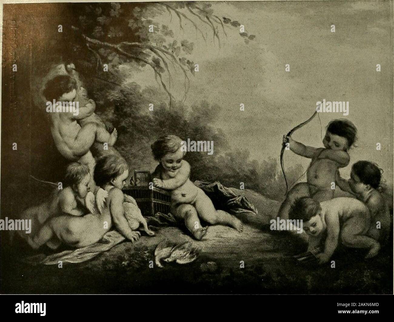 Deutsches Barock und Rokoko: herausgegeben im Anschluss die Jahrhundert-Ausstellung deutscher Kunst 1650-1800, Darmstadt, 1914. O7? 6 21 1 - I6 &Lt;x o tu o 549. 933. AUOUST FRIEDRICH RAUSCHER (1754-1808) Spielende Amoretten. H. in der Uhr. 0,24, Br. 0,305 Se. Die Kgl. Hoheit der Herzog von Sachsen Coburg und Gotha Stockfoto