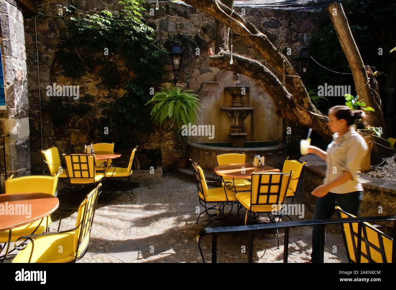 Cafe Santa Ana in der Biblioteca Pública de San Miguel de Allende San Miguel de Allende, Mexiko Stockfoto