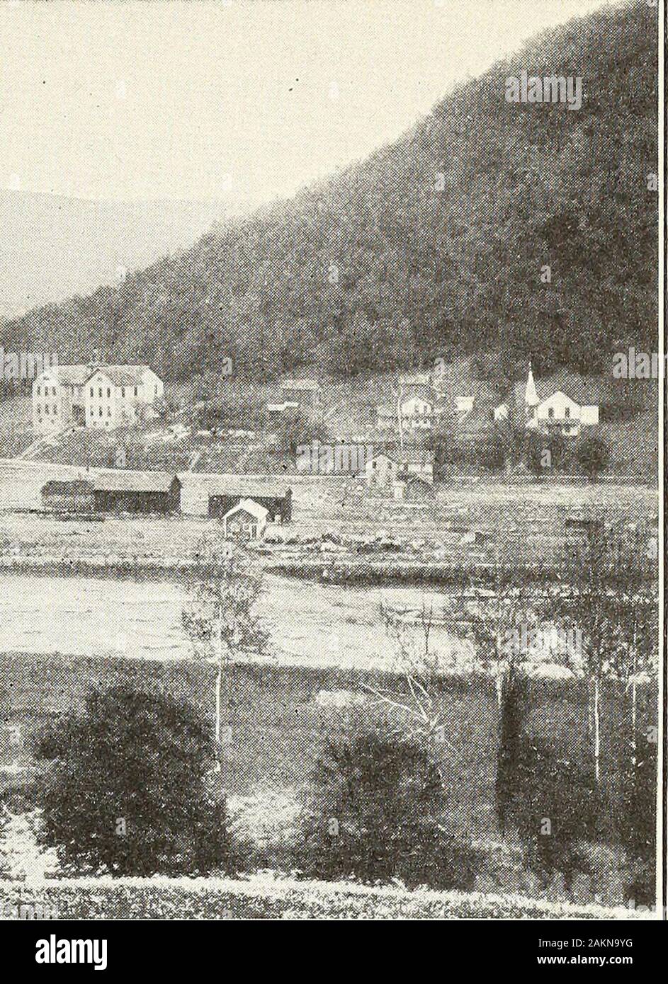 Forstwirtschaft und Entwicklung der Gemeinschaft. F-23 M6A Abb. 1.- alles, was übrig ist von der einst wohlhabenden Stadt Cross Gabel, Pa mit der Abreise der Sägewerk seiner Bevölkerung schrumpfte von 2000 bis 61, und den veranschlagten Wert ofits Immobilien von $ 896,862 $ 18,815. Stockfoto