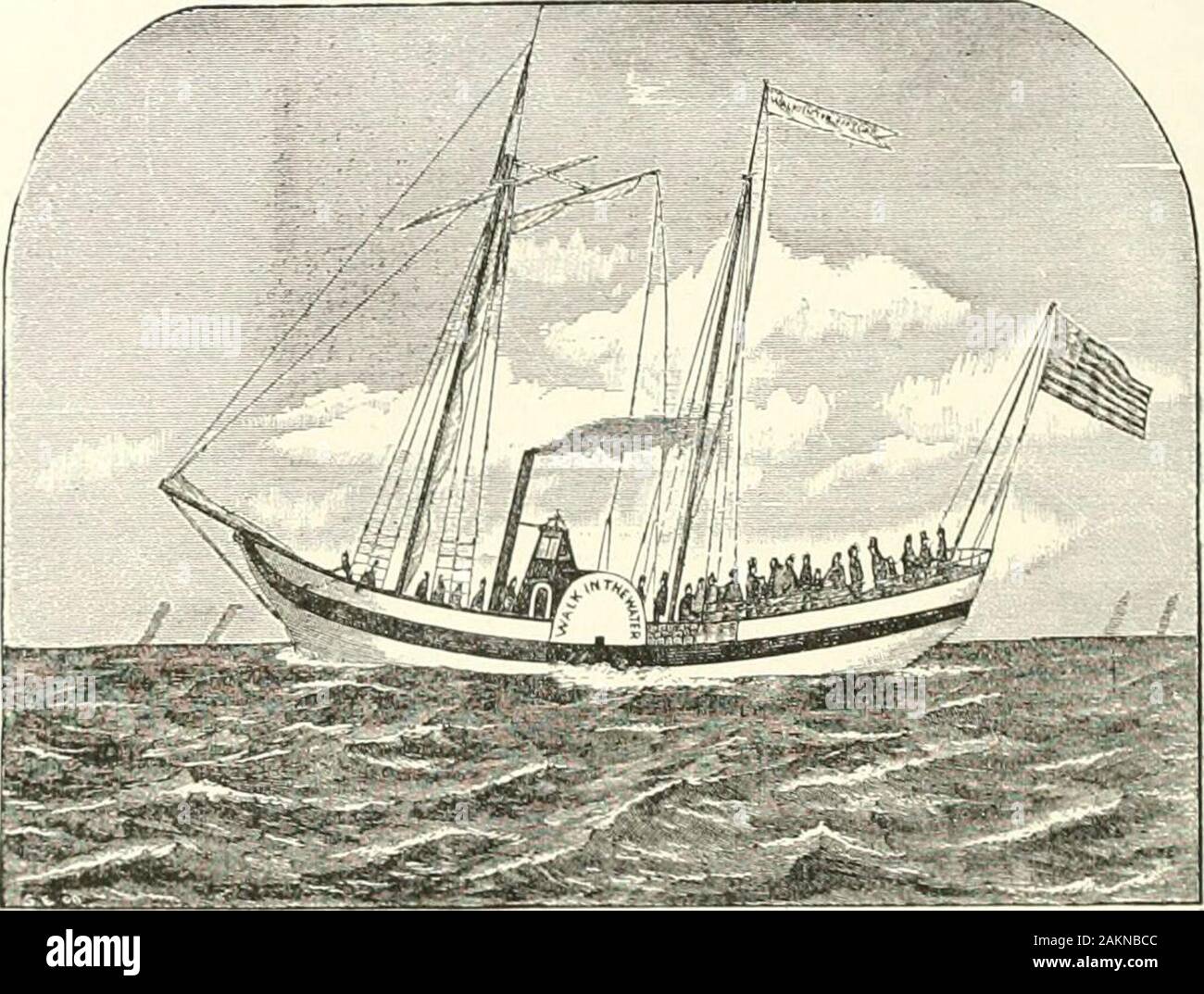 Eine Geschichte von Cleveland und Umgebung; das Herz von New Connecticut, Elroy McKendree Avery. Jahre nach dem Verschwinden ofLe Griffon, die kurzlebigen Gefäß, das LaSalle 1679 gebaut hatte, auf dem Niagara River, fünf Meilen oberhalb der Wasserfälle, * Es wurden keine Segel - Boote auf den Großen Seen. Im Jahre 1763, zwei oder drei schooners wereengaged in Durchführung der Truppen, Zubehör und pelze zwischen den Niagaraand Detroit. Im Jahr 1769 wurde das Unternehmen in Detroit, die * Siehe Averys Geschichte der Vereinigten Staaten und seine Menschen, Vol. I, Seite *17:!-177. 120 CLEVELAND UND UMGEBUNG [Kap. VIII Anfang einer gr Stockfoto