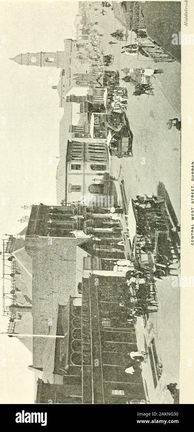 Der Kolonie Natal; eine offizielle illustriertes Handbuch und dem Guide. Die Beobachtungsstelle. BEREA, DURBA von Herrn Escombc, der es mit den feinen equatorialtelescope vorgestellt, während Herr Greenacre, Herr Randies und otherssubscribed zu den Kosten der ursprünglichen Gebäude. TheNatal Regierung gestimmt^^ 500 unter der Bedingung, dass die obser - vatory bereit war, sich die Beobachtungen von theTransit der Venus im Dezember 1882 zu nehmen, und die DurbanCorporation gestimmt, eine Summe von Il^ Joo für die Kosten der thebuildines. 97 7 I&gt;. Alles war sufficicntl} in der Zeit Advanced für theObservatory teil zu nehmen Stockfoto