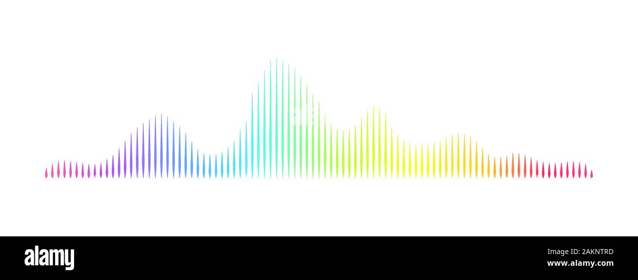 Abstrakte moderne Schallwelle Spektrum. Technologie audio player Musik Pulsfrequenz. Songs und Soundtracks digitale Visualisierung Konzept. Vektor Stock Vektor
