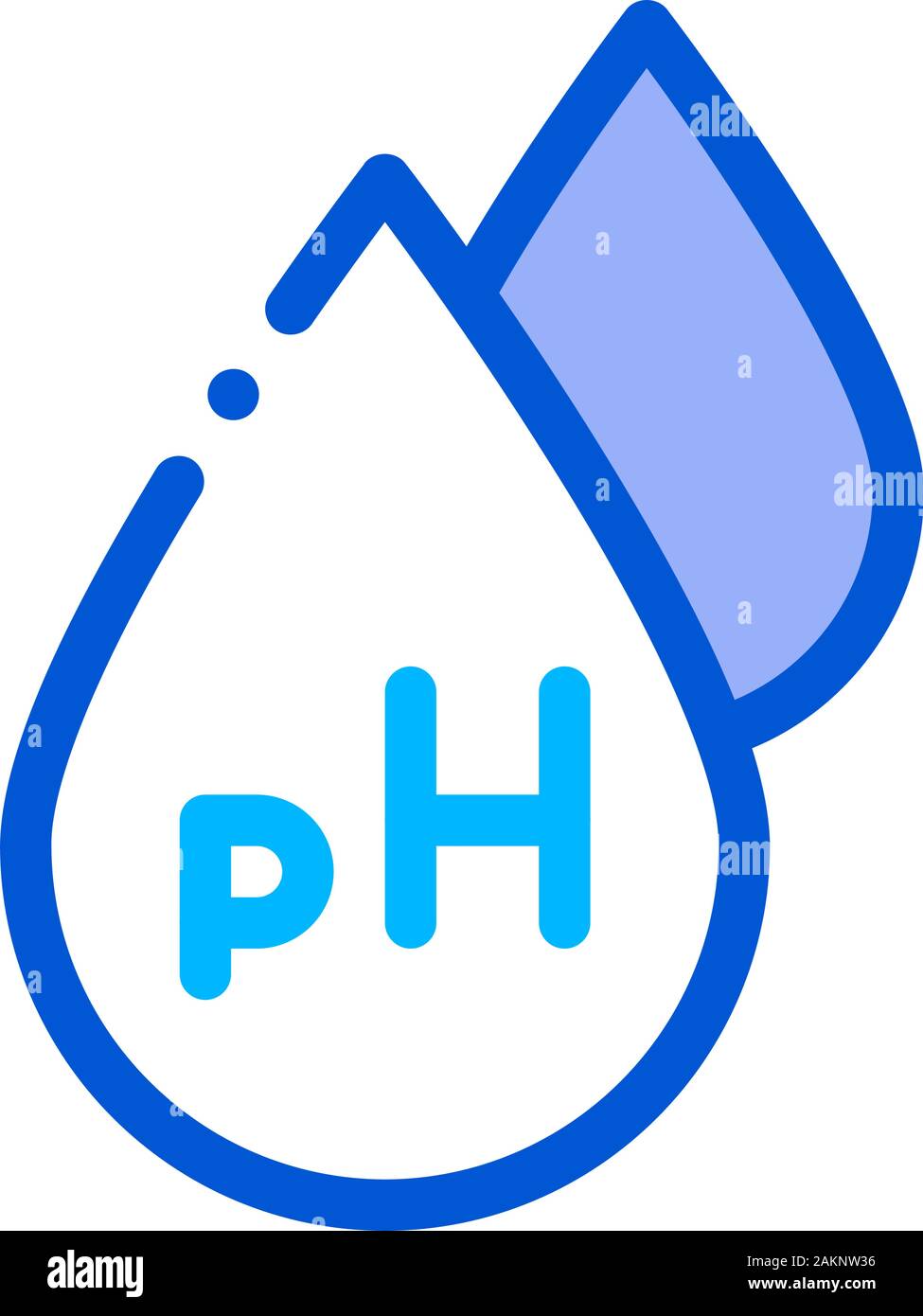 Ph-neutrales Drop Symbol Vektor Kontur Abbildung Stock Vektor