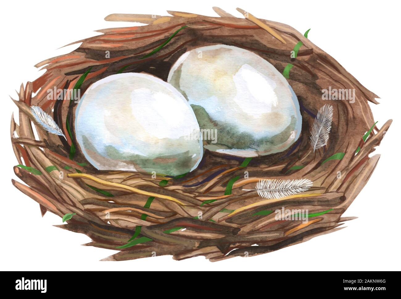 Gowxs Rattan Vogelnest Deko - Künstliches Nest Mit Eiern 20cm