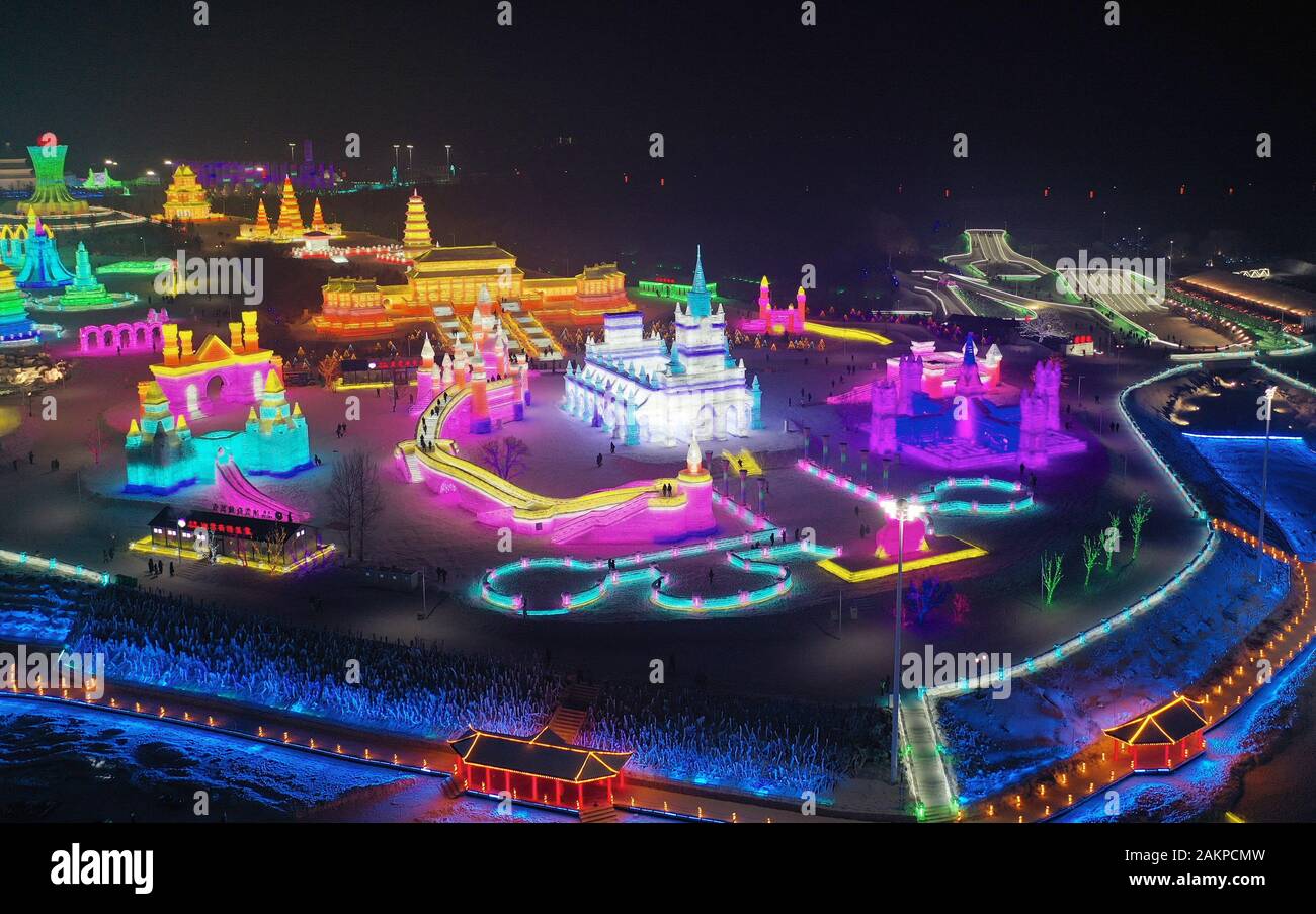 Changchun, China. 9. Januar, 2020. Changchun Changchun Eis und Schnee ...