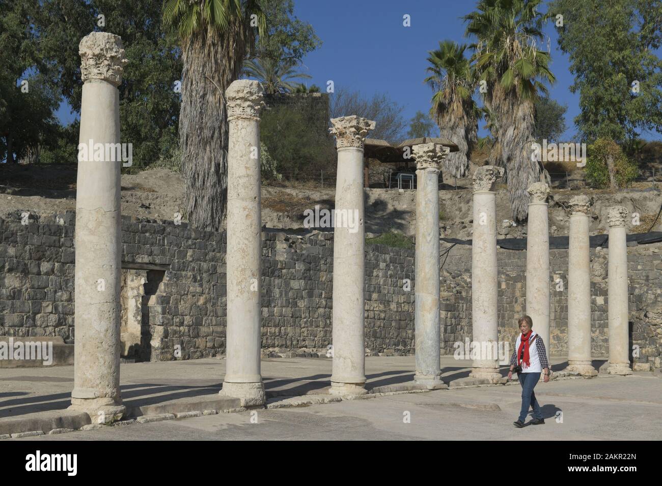 Säulen an der Therme, Ausgrabungsstätte Bet Sche'an, Israel Stockfoto