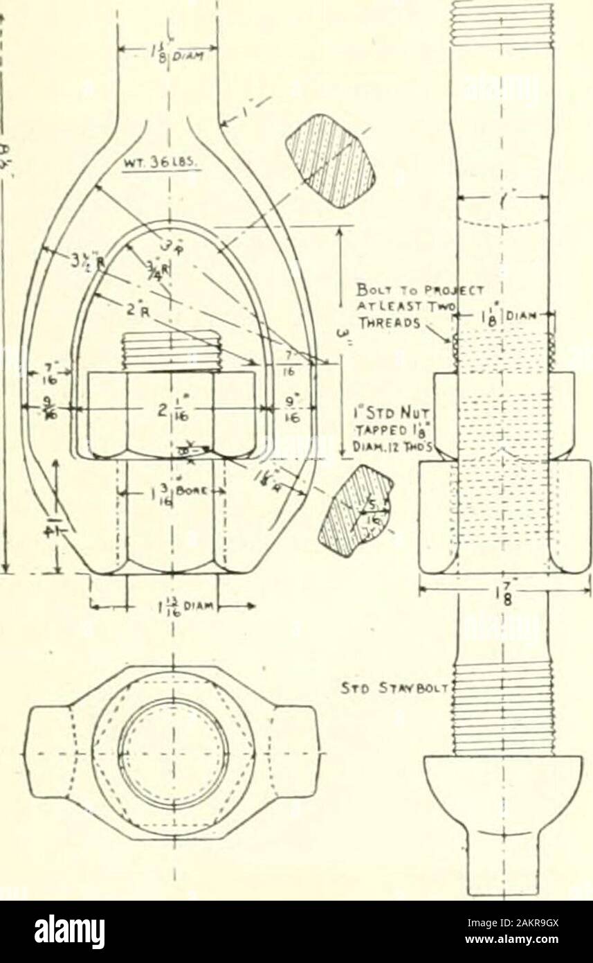 Eisenbahn- und Lok Engineering. Zum Einstellen der Keil ist ein Keil-Halterung, an der die die Glocke ist der Rauch-Box vorne, andhead-Lampe ist in der Regel platziert. Wo eine Dezember 1916 beigefügt. Eisenbahn- UND LOK ENGINEERING. 401 Die treibende Bremssystem ist unterteilt, da es getrennte Paare der Zylinder foroperating der Bremsbacken an den firstthree und die beiden hinteren Paare von wheelsrespectively. Die Ausstattung der loco-Motiv mit Flansch öler auf der führen- Treiber und auch ein tacho. Die Ausschreibung ist der Vandcrbilt Typ, die mit einem Tank mit 105 ins. im Durchmesser. Es hascapacity Für 10.000 ga Stockfoto