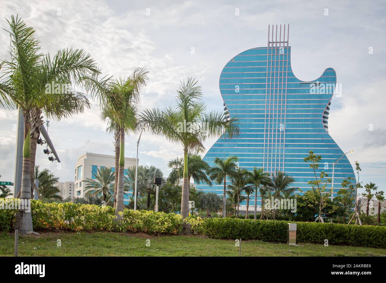 Seminole Hard Rock Hotel und Kasino, Hotel in Form einer Gitarre, Fort Lauderdale, Florida, USA Stockfoto