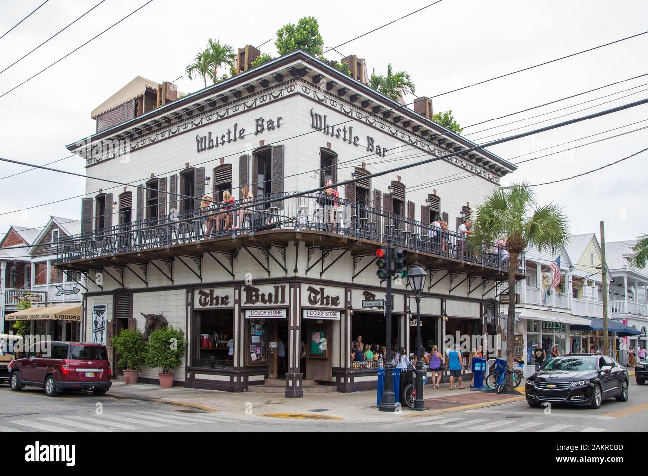 Kult Kneipe der Stier und Pfiff Bar, Key West, Florida Keys, Florida, USA Stockfoto
