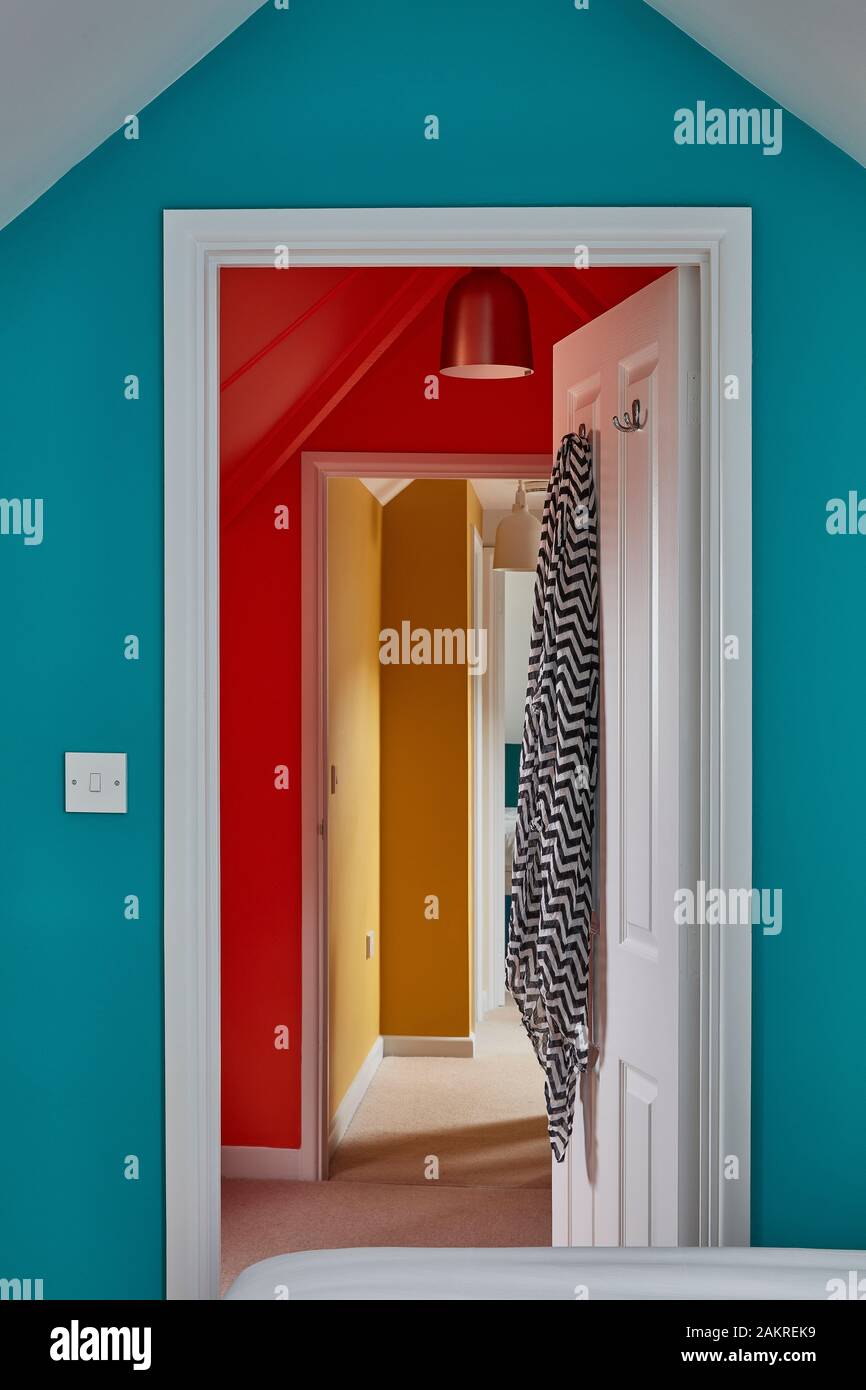 Bunte Landung Stockfoto