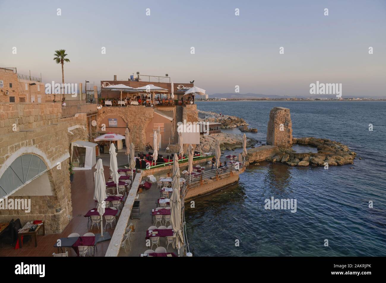 Venezianischer Hafen, Akko, Israel Stockfoto