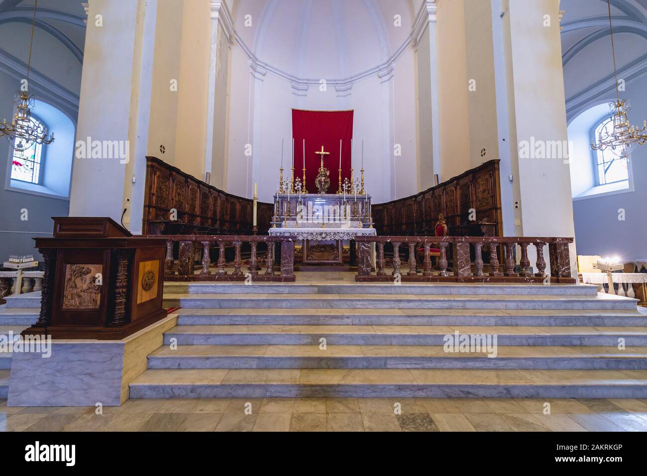 Kirche von St. Nikolaus in Randazzo Stadt und Gemeinde in der Metropole von Catania, Sizilien, Süditalien Stockfoto