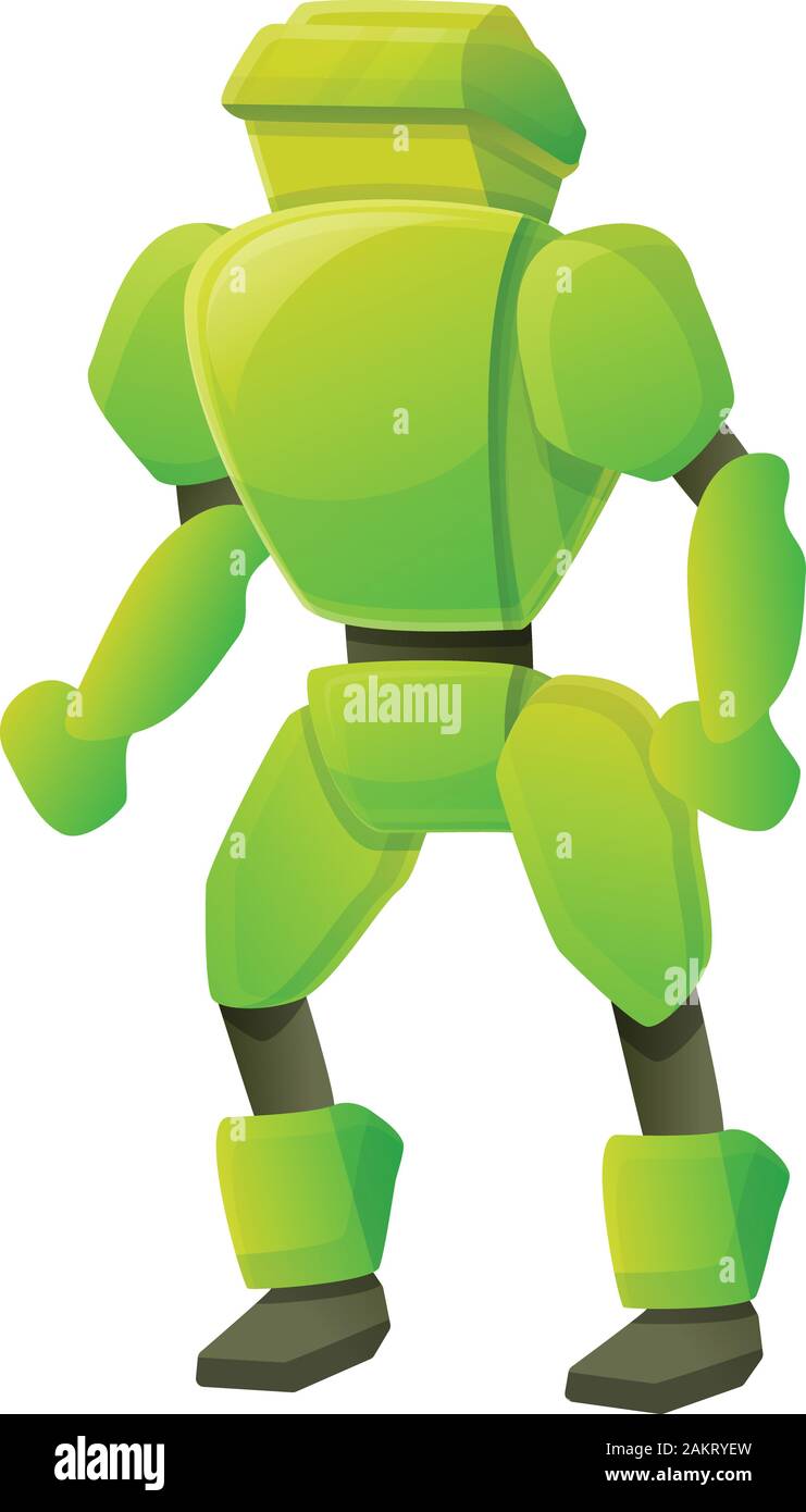 Grüne Roboter Symbol. Cartoon des grünen Roboter vektor Symbol für Web Design auf weißem Hintergrund Stock Vektor