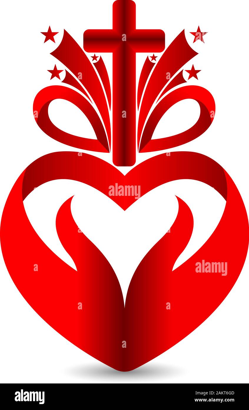 jesus Liebe Geschenk-Logo Stockfoto