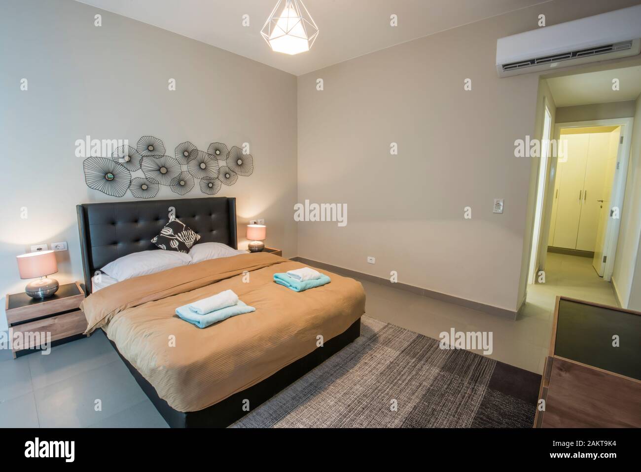 Interior Design Dekor Ausstattung Luxus zeigen home Doppelzimmer mit Möbel Stockfoto