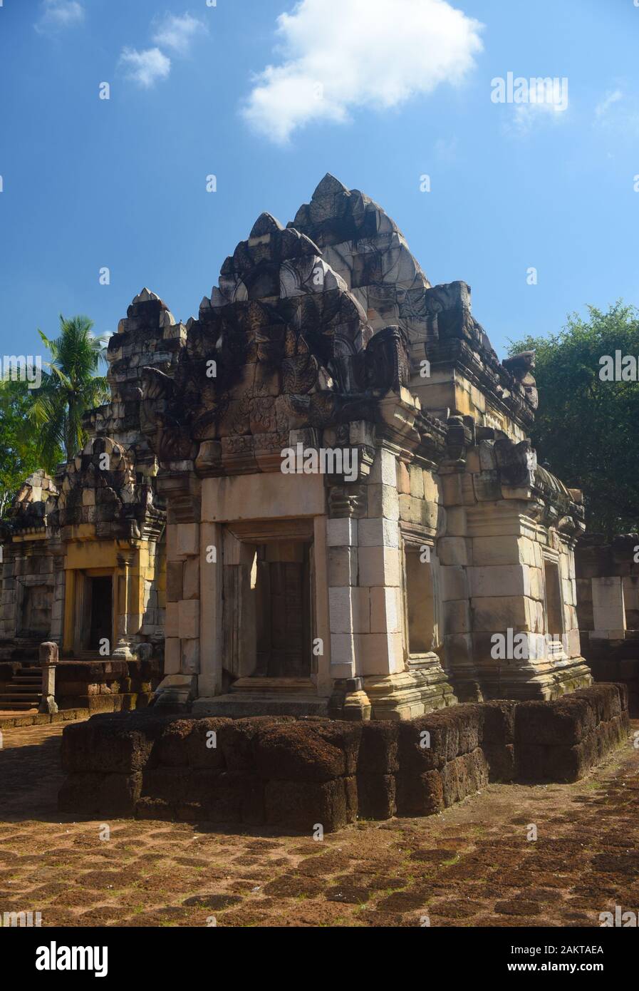 Sdok Kok Thom Khmer Tempel, Sa Kaeo Thailand Stockfoto