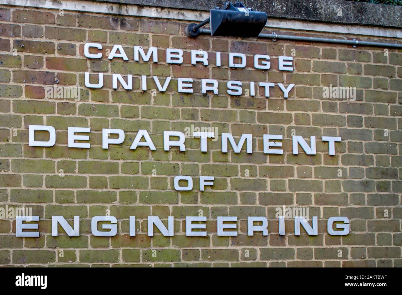 Cambridge, Cambridgeshire/Großbritannien - 23. Oktober 2016: EINE Textlesung an der Universität Cambridge, Department of Engineering at the Gate, Cambridge, Uni Stockfoto