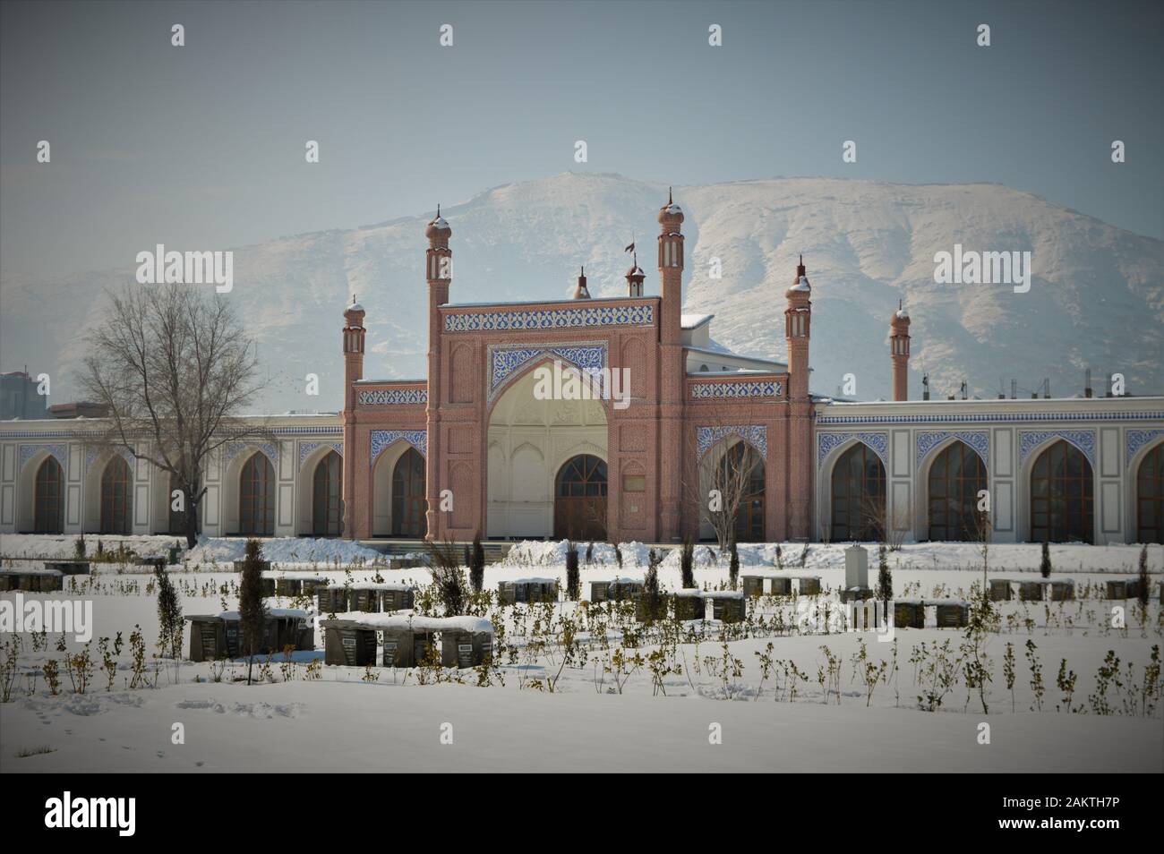 Eid gah Moschee im Winter, Kabul, Afghanistan Stockfoto