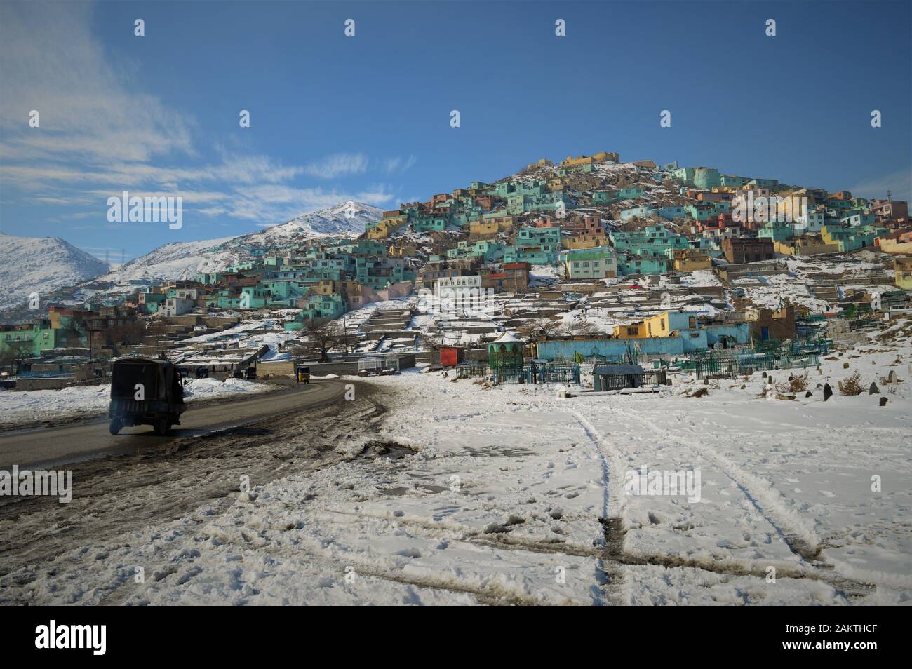 Bala Hisar im Winter, Kabul, Afghanistan Stockfoto