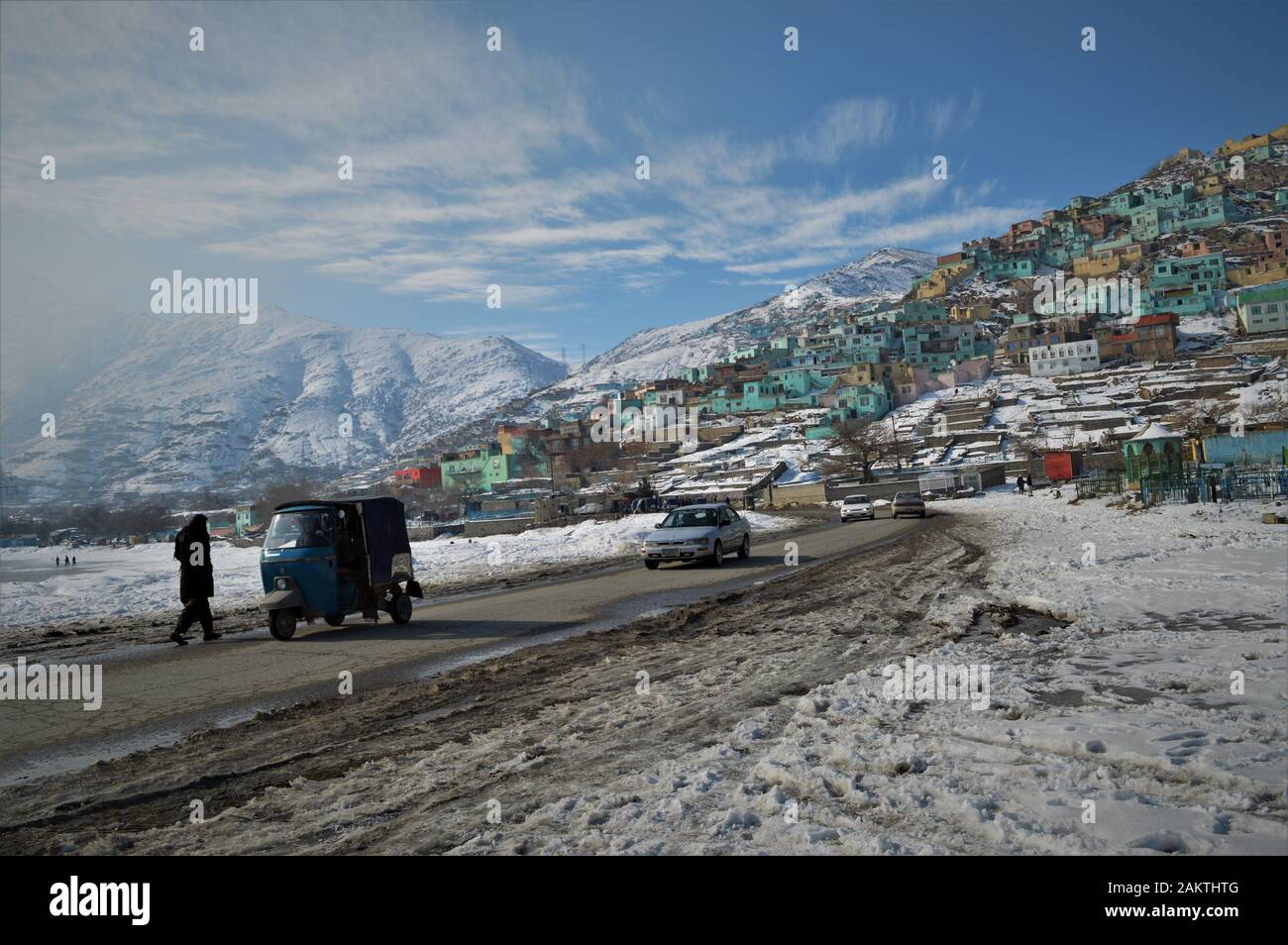Bala Hisar im Winter, Kabul, Afghanistan Stockfoto