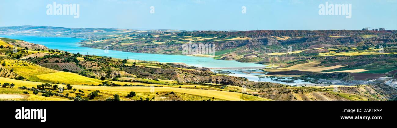 Die ataturk Verdammung See auf dem Euphrat im Südosten der Türkei Stockfoto