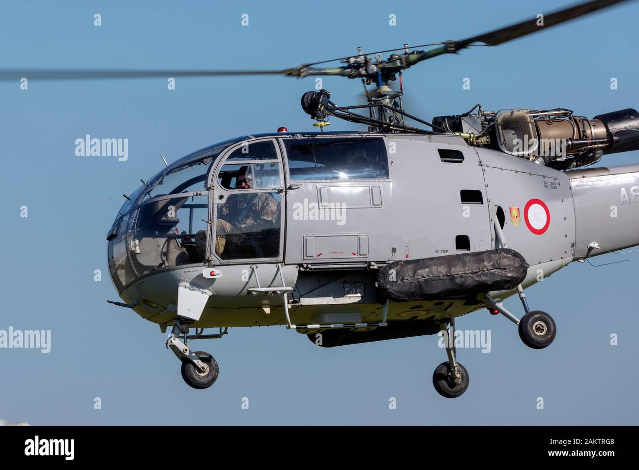 Malta Streitkräfte Aerospatiale SA-316 B Alouette III (wie 9211) an Start- und Landebahn 31. Stockfoto