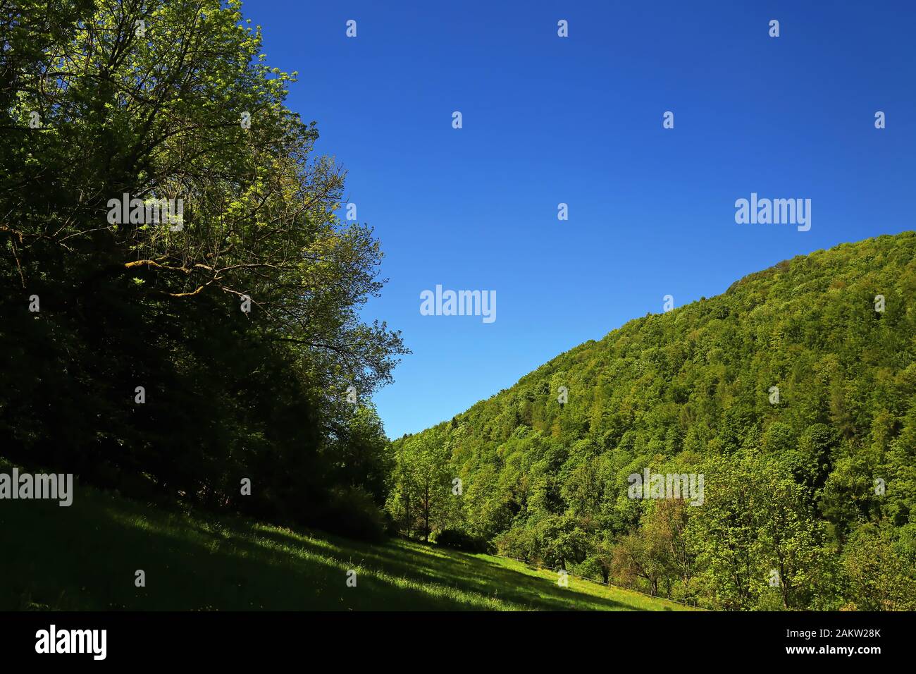 Bad Urach ist eine Stadt in Deutschland, mit vielen historischen Sehenswürdigkeiten Stockfoto