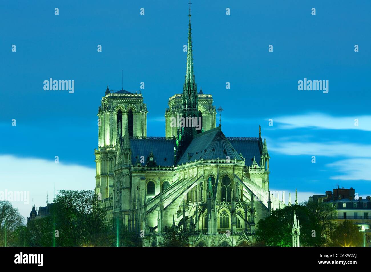 Kathedrale Notre Dame auf der Ile de la Cite, Paris, Frankreich Stockfoto