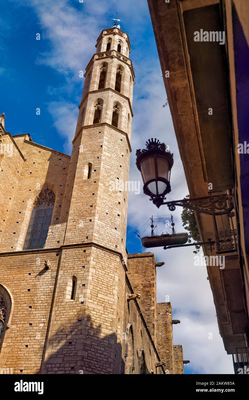 Kirche Santa Maria del Mar in Barcelona, Spanien. Stockfoto