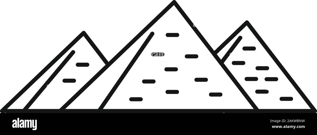 Ägypten Pyramiden Symbol. Übersicht Ägypten Pyramiden vektor Symbol für Web Design auf weißem Hintergrund Stock Vektor