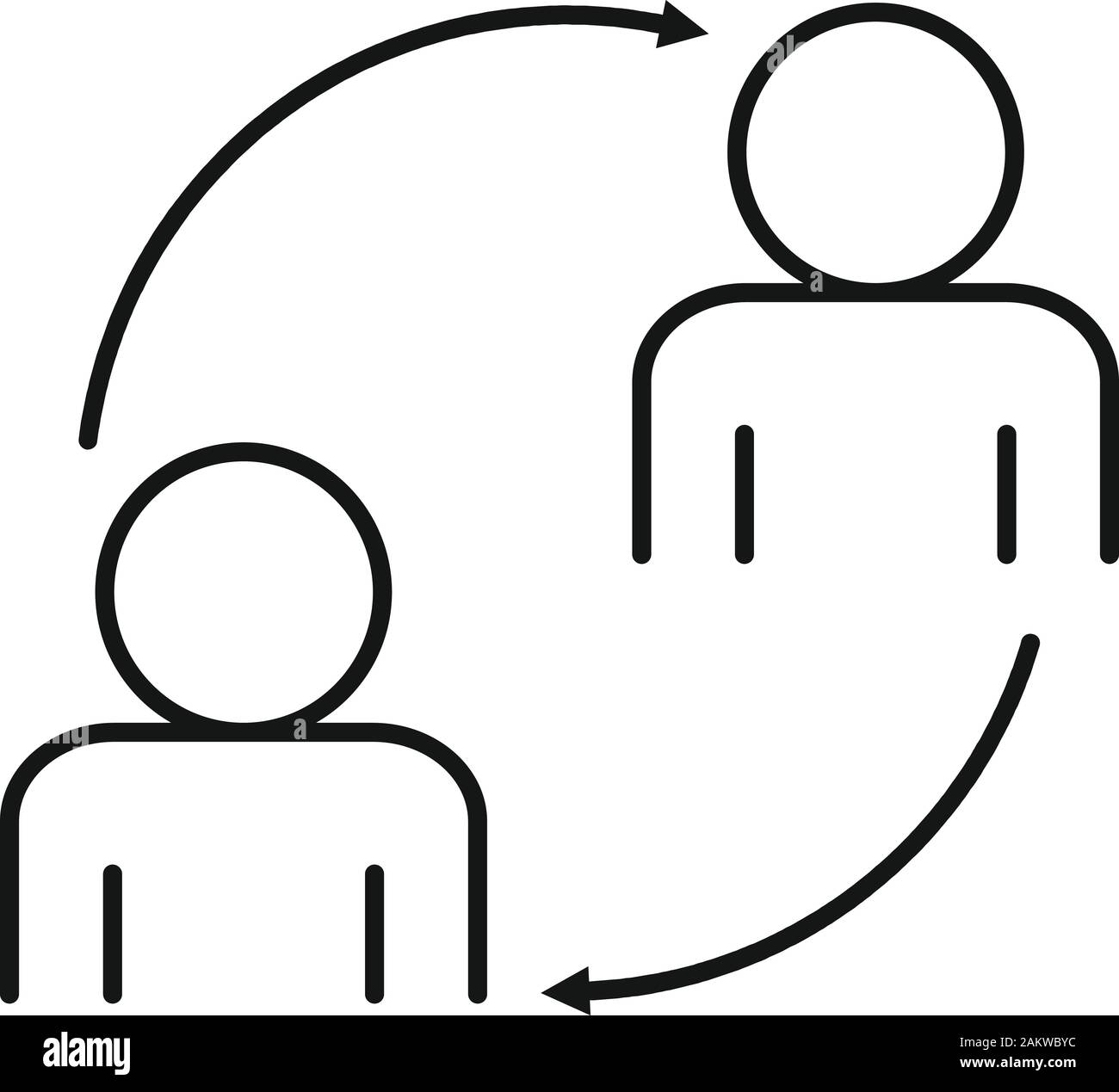 Zusammenarbeit im Team. Überblick team Zusammenarbeit vektor Symbol für Web Design auf weißem Hintergrund Stock Vektor