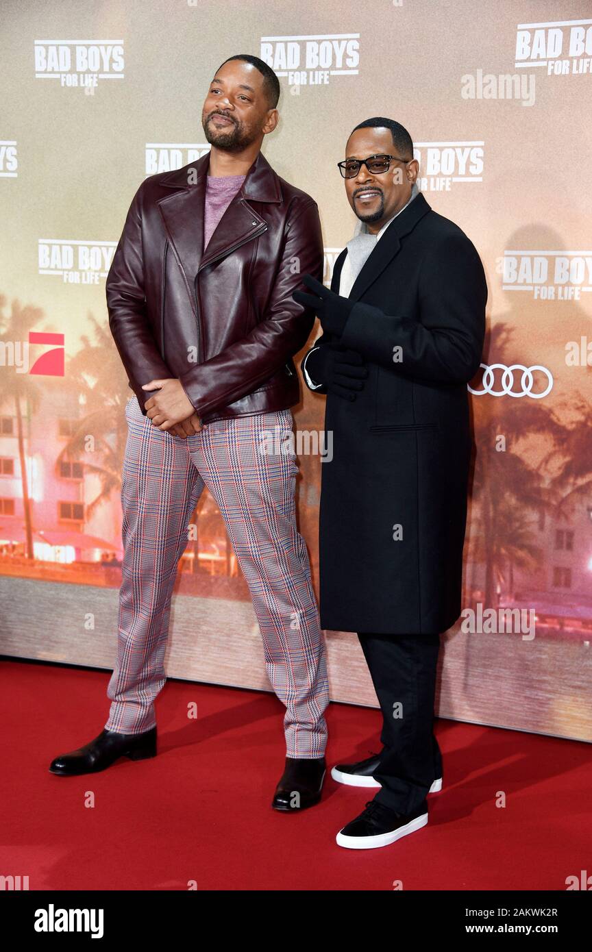 Will Smith und Martin Lawrence die Teilnahme an der "Bad Boys For Life" Premiere im Zoo Palast am 7. Januar 2020 in Berlin, Deutschland. Stockfoto