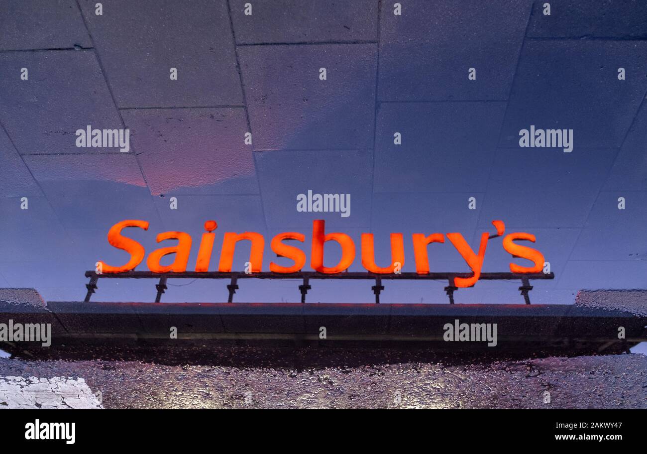 Sainsbury's Supermarkt, Livingston, Schottland. Stockfoto