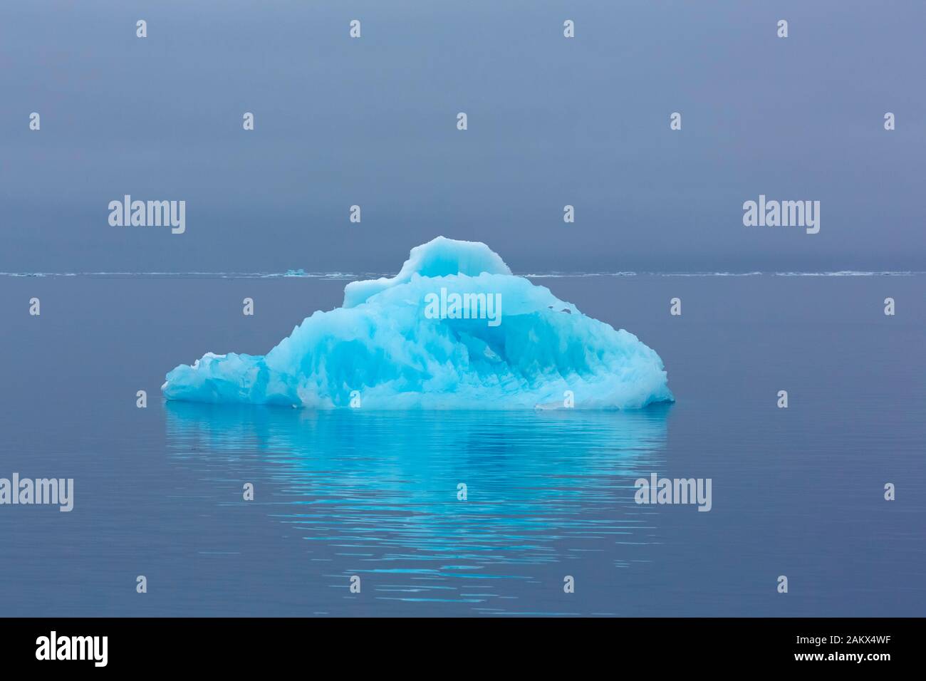 Eisscholle in der Hinlopenstretet/Hinlopenstreet/Hinlopen Meerenge zwischen Spitzbergen und Nordaustlandet auf Spitzbergen, Norwegen driften Stockfoto