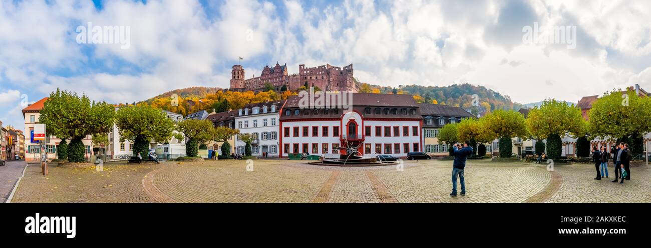 Historisches Schloss in Heidelberg Stockfoto