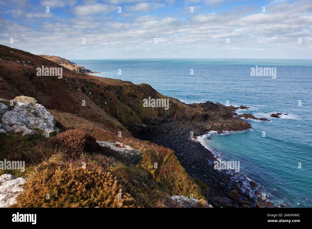 Hor Point von Hellesveor Cliff auf dem SW Coast Path westlich von St Ives, Cornwall, England, Großbritannien Stockfoto