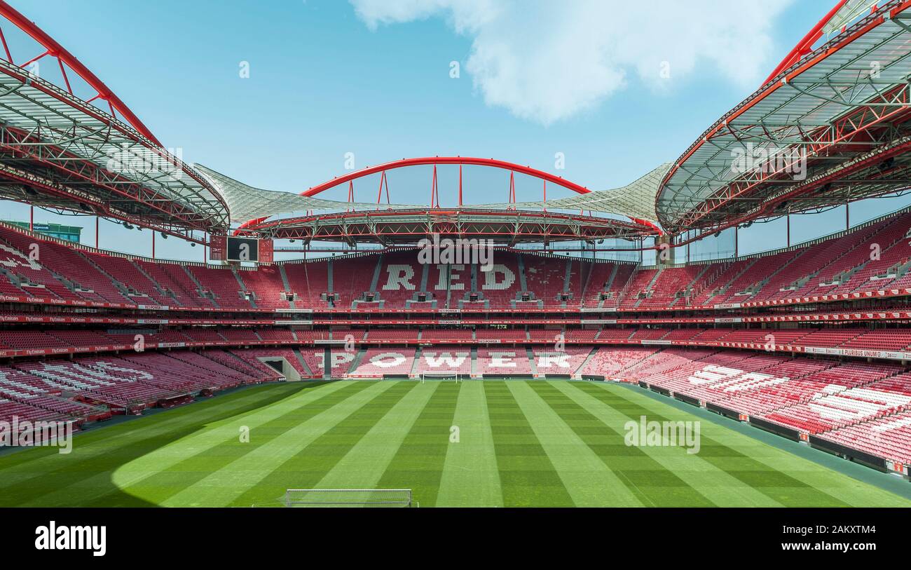 Besuch des Estadio da Luz - offizieller Spielplatz des FC Benfica Stockfoto