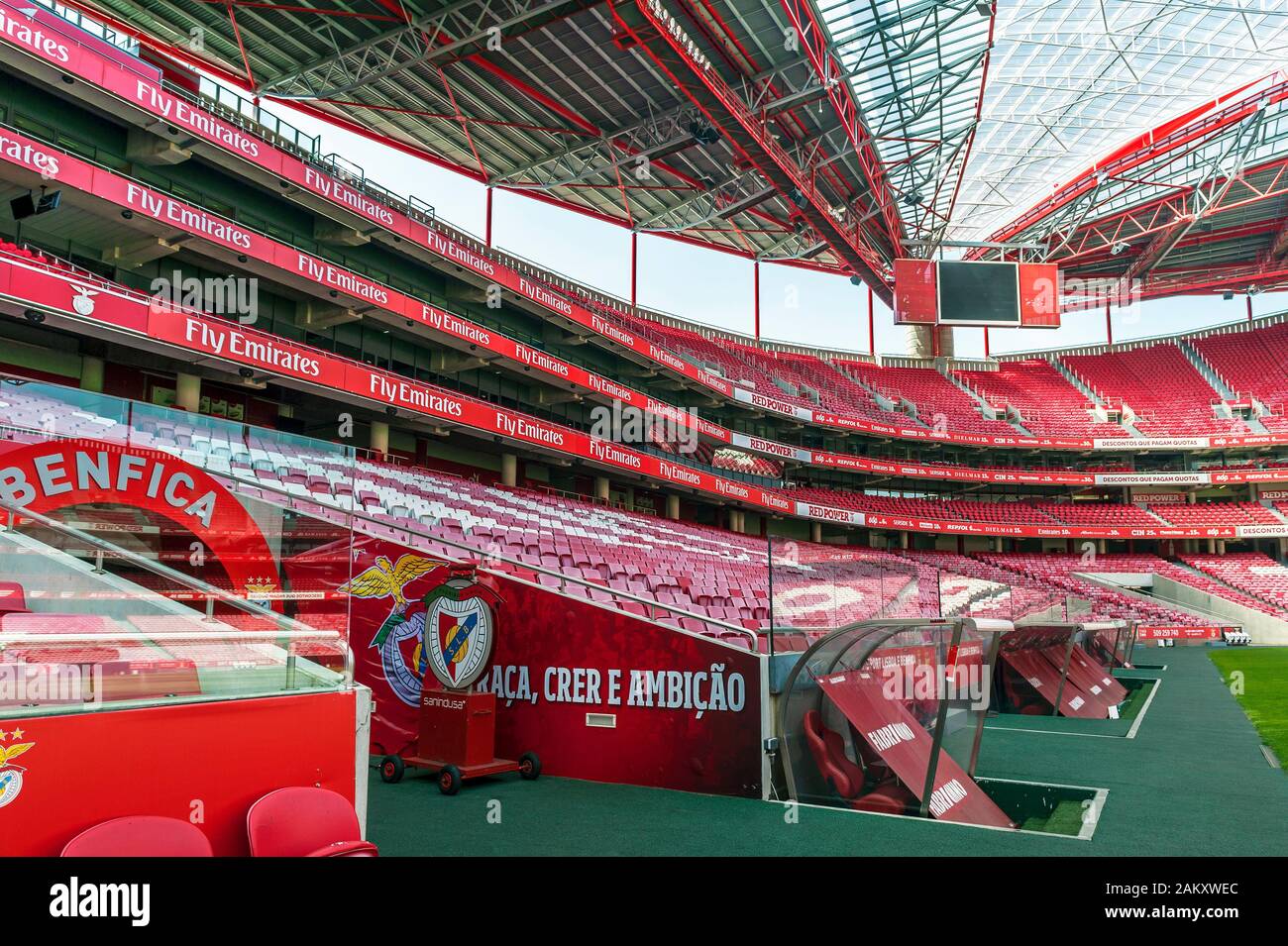Besuch des Estadio da Luz - offizieller Spielplatz des FC Benfica Stockfoto