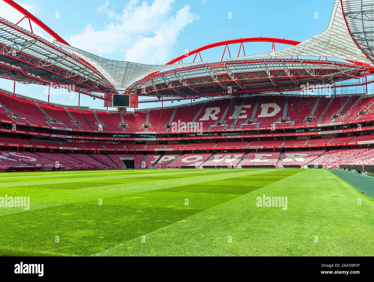 Besuch des Estadio da Luz - offizieller Spielplatz des FC Benfica Stockfoto