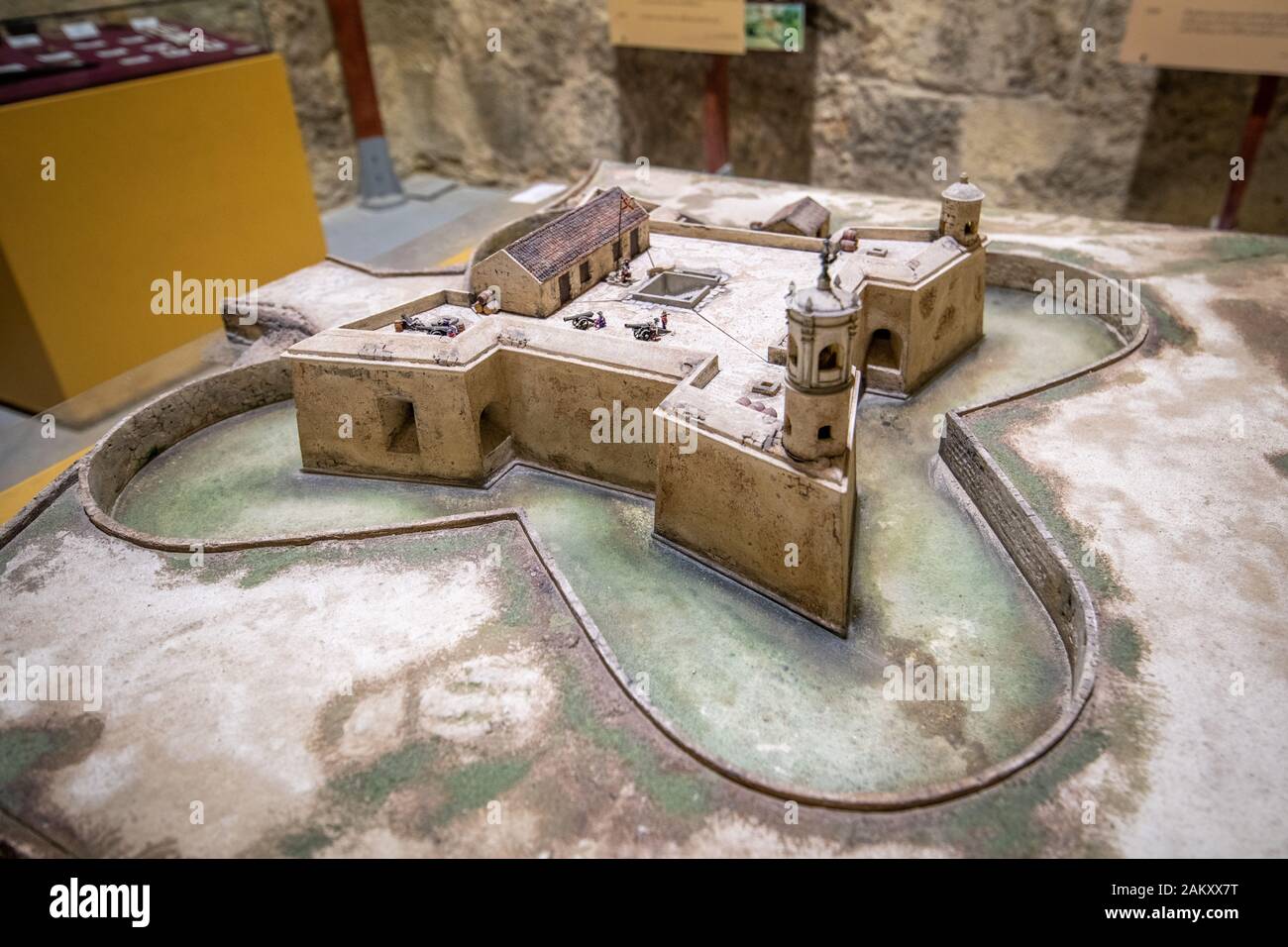 Eine Nachbildung des Castillo de la Real Fuerza auf Anzeige in seinem Museum, Havanna, Kuba Stockfoto