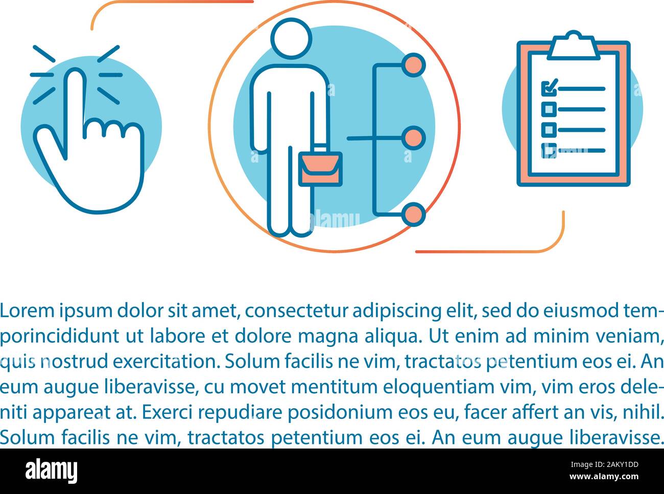 Job Performance Concept lineare Abbildung. Gute Arbeit. Organisatorische Ergebnisse Kriterien. Artikel, Broschüre, Zeitschrift Seite. Dünne Linie Symbole mit Text. Stock Vektor