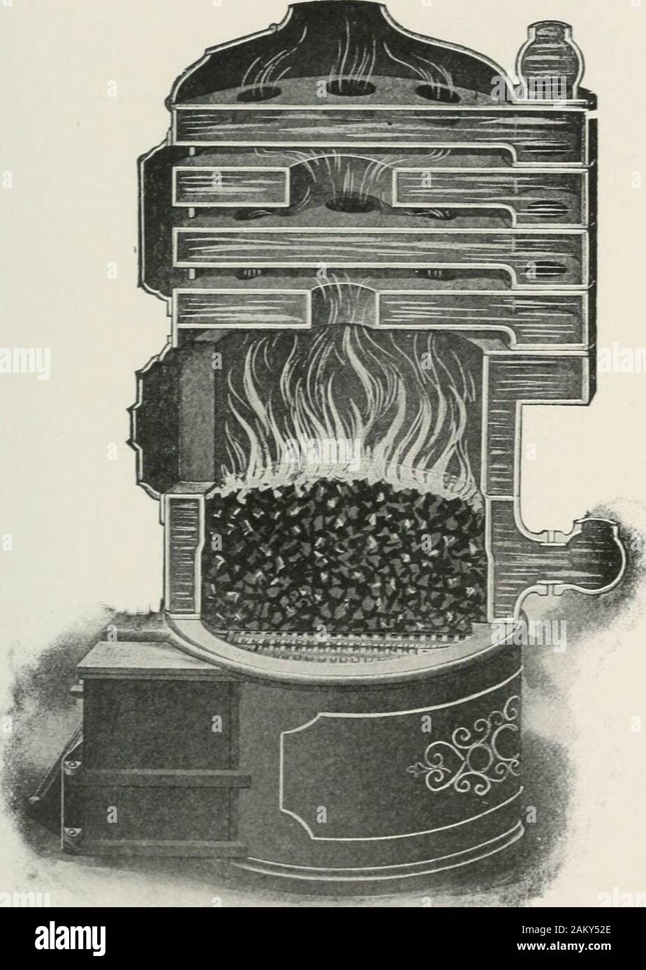 Cyclopedia von Heizung, Sanitär und Hygiene; ein vollständiges Nachschlagewerk. 282. Schnittbild VON GUSSEISEN WARMWASSERHEIZUNG Dampf und heißem Wasser VERSCHRAUBUNG 50 Versorgung aller Oberfläche; diese Netz kann um den buildingnear die Wände geführt werden, wie in der one-pipe Kreislauf System; oder kann Becarried in der Mitte des Gebäudes, mit langen Zweigen extendingto die Aufbrüche in der Nähe der Wände, kann davon ausgegangen werden, dass die Heizkörper in der Nähe die freiliegenden Teile der Gebäude belocated wird. Die Netz- und Zweige sollten die Tonhöhe nach unten in Richtung der Steigleitungen und ermöglicht die Luft frei zu den Ausgleichsbehälter entweichen (siehe Stockfoto