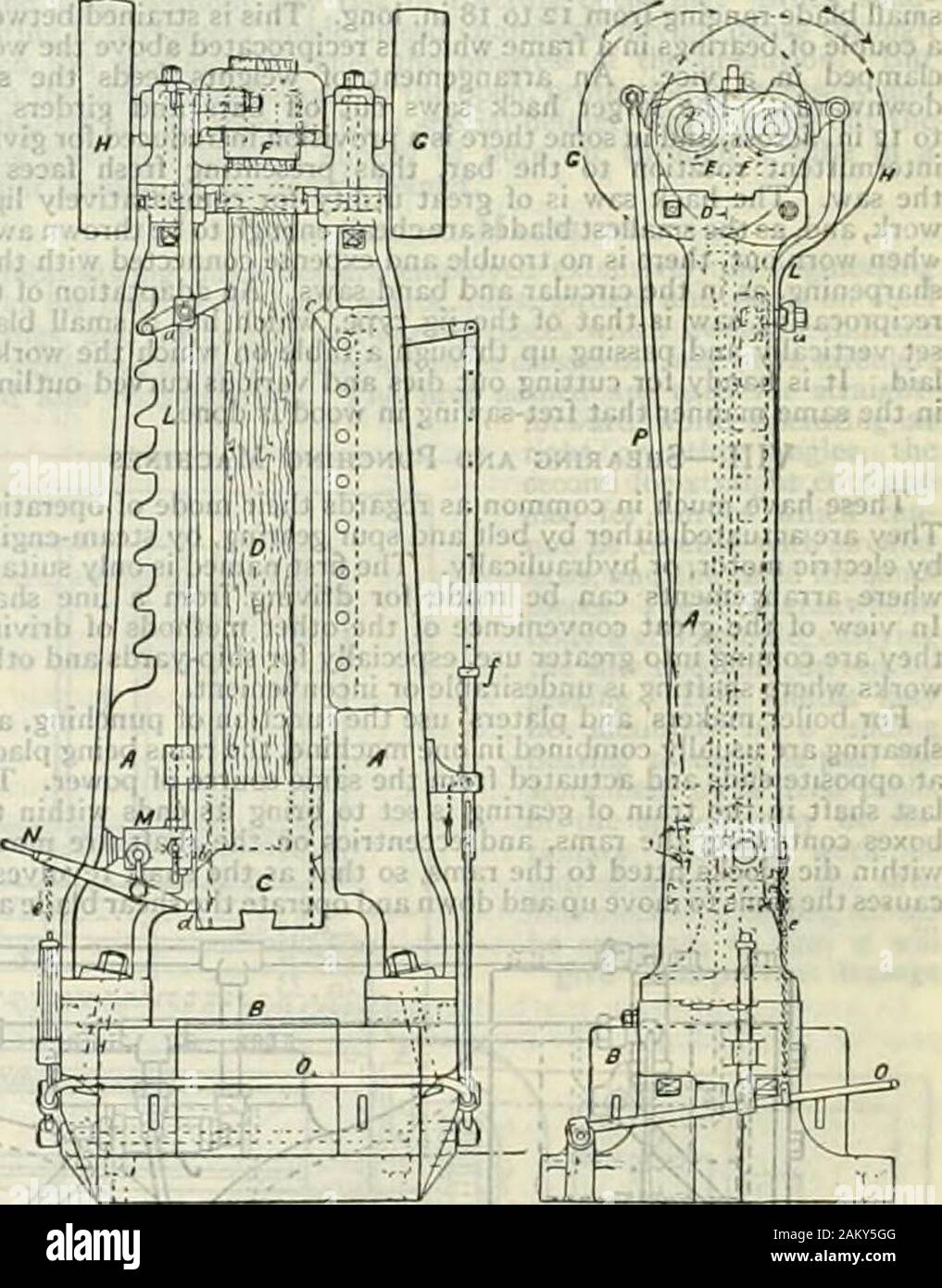 Die Encyclopedia Britannica; ein Wörterbuch der Künste, Wissenschaften, Literatur und allgemeinen Informationen. ser als Dampf Hammer. Das Original drop Hämmer, die geglaubt werden, originatedwith zu haben der Schlosser von Birmingham und Bezirk, bestand aus ahamrtier Kopf an einem Seil befestigt, das an einem Ende, die lief overa losen Riemenscheibe im Dach aufgehängt, und ttie andere wurde von Aman oder zwei Männer, so dass die Aufhebung der Hammer, die dann erlaubt wurde todrop gezogen. Das Prinzip ist in vielen Riemen Hämmer - Tag ernbodicd, aber die Riemenscheibe wird ständig durch Wellenstrang angetrieben, und wenn theattendant zieht am freien Ende des t Stockfoto