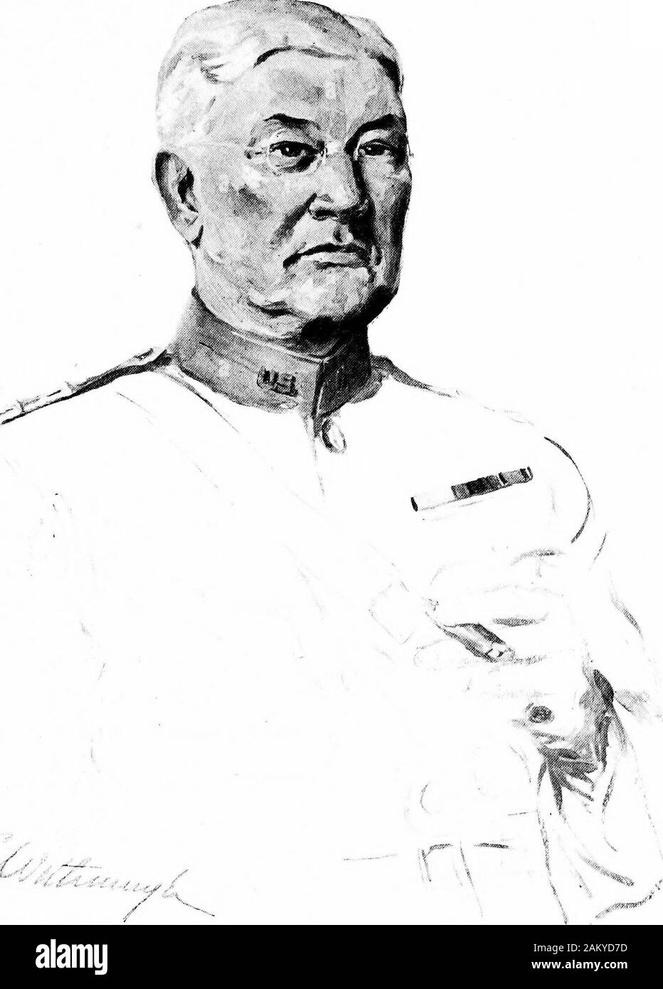 Soldaten alle; Portraits und Skizzen der Männer der AEF. . J-^ u*?. y^^ - MAJOR GENERAL EDMUND WITTENMYER kam in Frankreich, 30. April 1918, mit Brigadegeneral. zum Generalmajor, 13. Oktober 1918 gefördert. Zuweisungen:Geboten 153 Infanterie Brigade, 77th Division; Geboten 7. Division, Oktober 27. Geboren: Ohio, 25. April 1862. Distinguished Service Medal. Für außerordentlich verdienstvoll und distin- kungen Dienstleistungen. Er diente mit markeddistinction als Brigadegeneral in der Ar-gonne-Meuse offensive und als Abteilung Kom - Mander in der abschließenden Operationen in der Toulsector, und sowohl in c Stockfoto